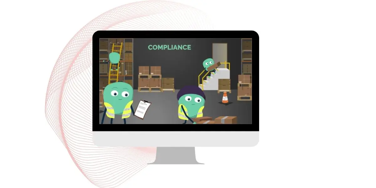Image of a computer screen with a Compliance message